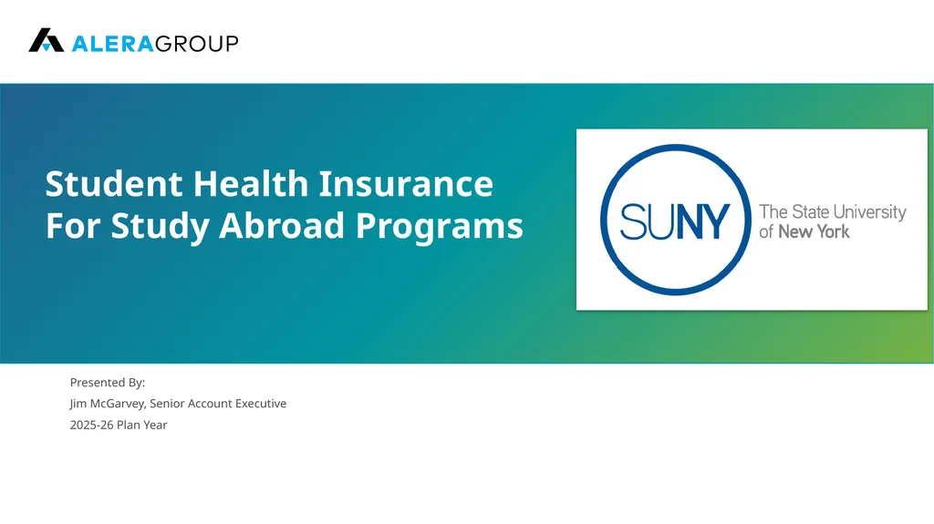 Student Health Insurance For Study Abroad Programs - slide 1 of 27