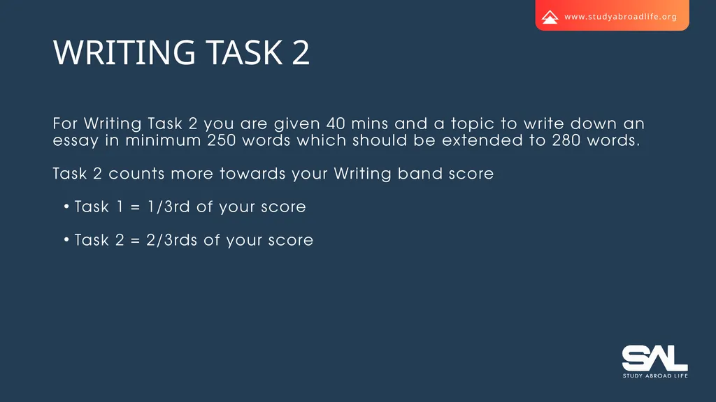 WRITING TASK 2 SUBSCRIBE WRITING TASK 2 For - slide 2 of 19