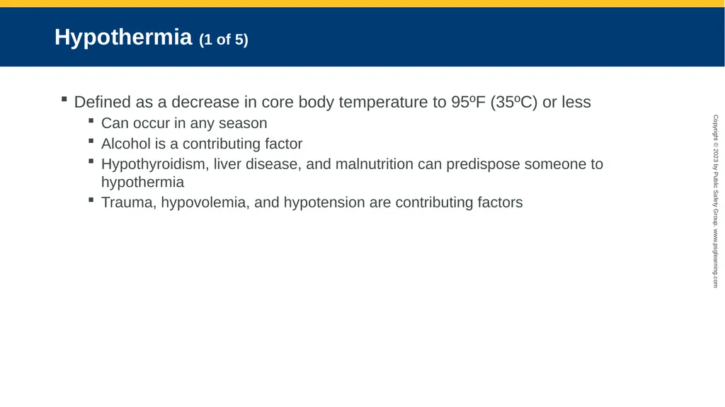 CHAPTER 19 Environmental Emergencies Introduction - slide 45 of 72