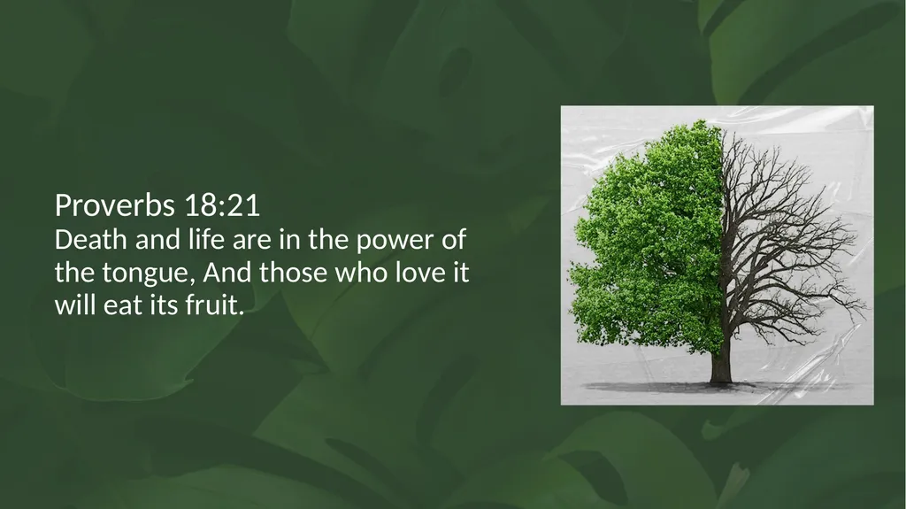 Proverbs 12:18 There is one who speaks like the - slide 4 of 14