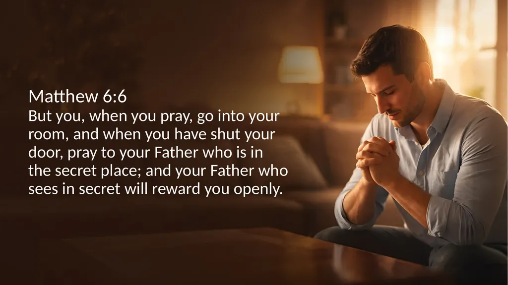PRAYER – TIME ALONE WITH GOD 1. CONTENT IN HIS - slide 19 of 22