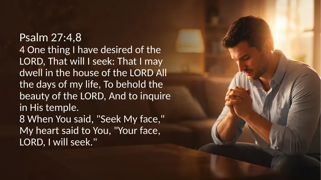 PRAYER – TIME ALONE WITH GOD 1. CONTENT IN HIS - slide 4 of 22
