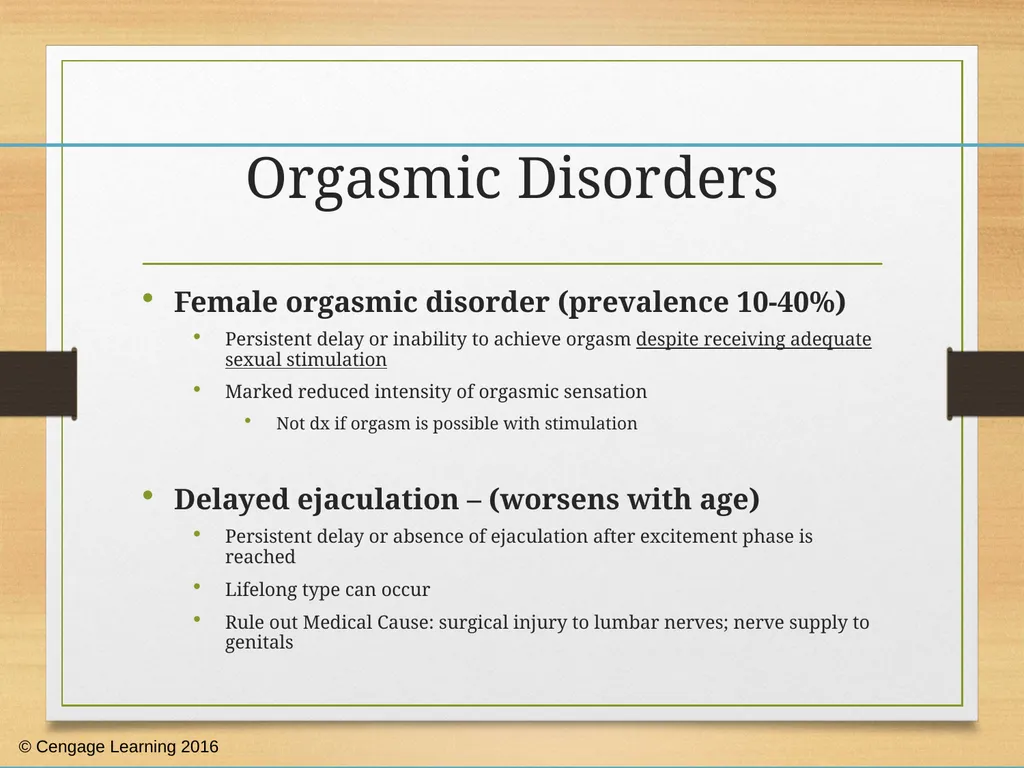 Human Sexuality Sexual Disorders: Dysfunction, - slide 12 of 48