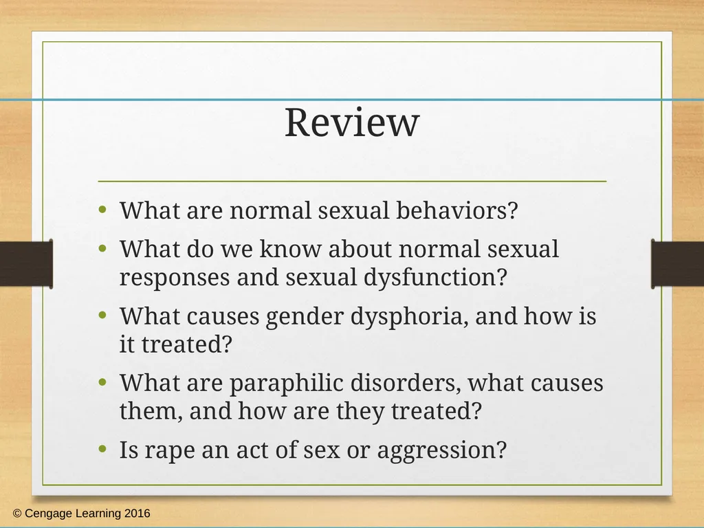 Human Sexuality Sexual Disorders: Dysfunction, - slide 47 of 48