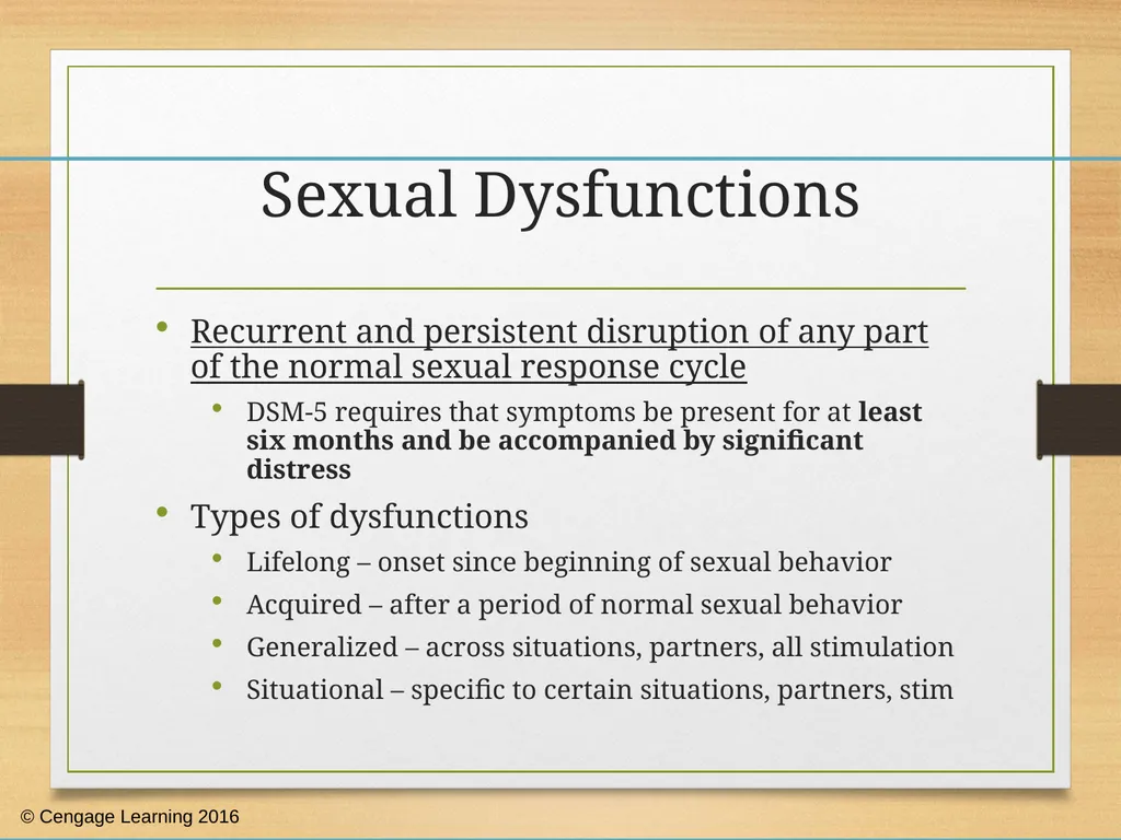 Human Sexuality Sexual Disorders: Dysfunction, - slide 8 of 48