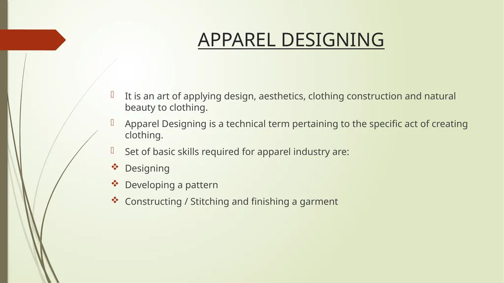 Apparel designing and modern pattern development - slide 3 of 41