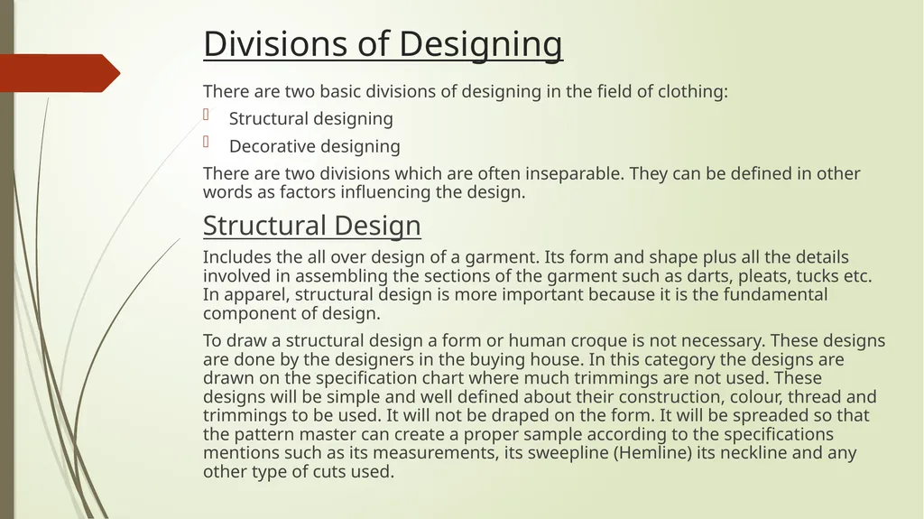 Apparel designing and modern pattern development - slide 25 of 41