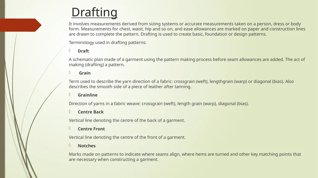 Apparel designing and modern pattern development - slide 30 of 41