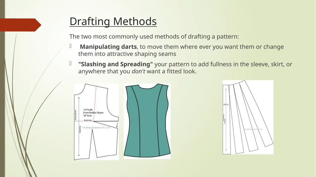 Apparel designing and modern pattern development - slide 31 of 41