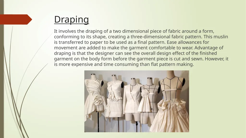 Apparel designing and modern pattern development - slide 32 of 41