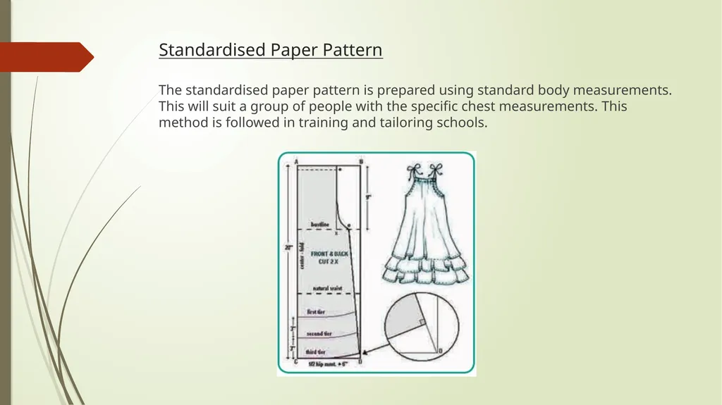 Apparel designing and modern pattern development - slide 35 of 41