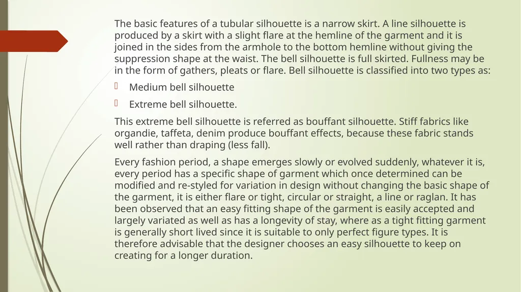 Apparel designing and modern pattern development - slide 10 of 41