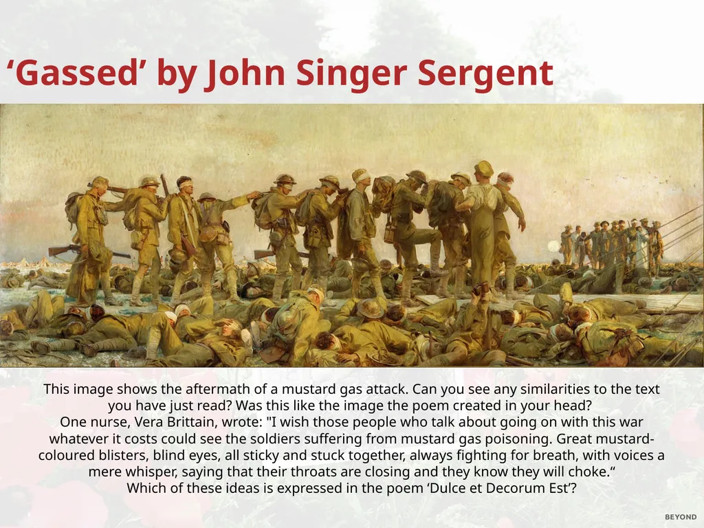 Wilfred Owen ‘Dulce et Decorum Est’ Photos - slide 15 of 17