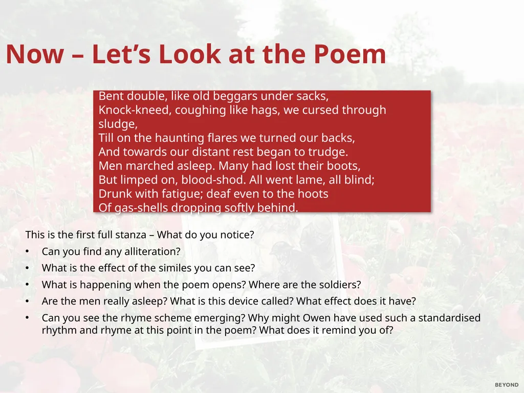 Wilfred Owen ‘Dulce et Decorum Est’ Photos - slide 9 of 17