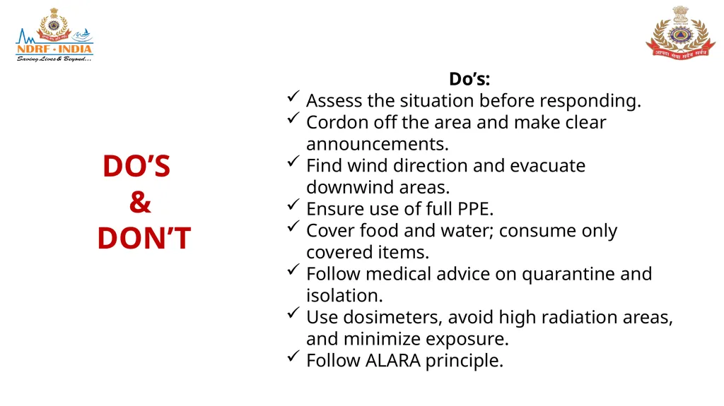STANDARD OPERATING PROCEDURE (SOP) FOR CBRN - slide 63 of 69