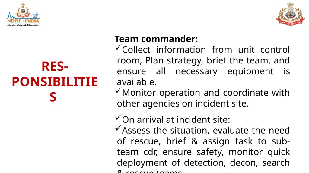 STANDARD OPERATING PROCEDURE (SOP) FOR CBRN - slide 25 of 69