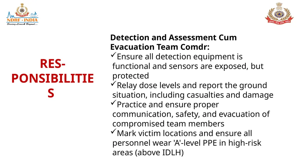 STANDARD OPERATING PROCEDURE (SOP) FOR CBRN - slide 28 of 69