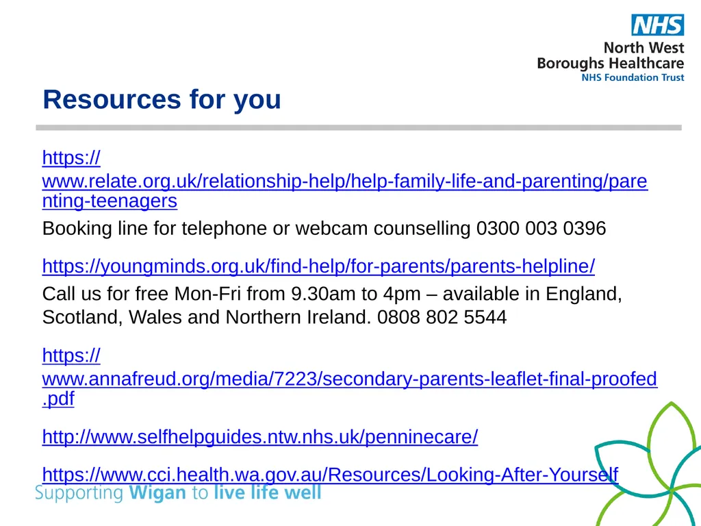 Supporting your child’s mental health and - slide 38 of 39