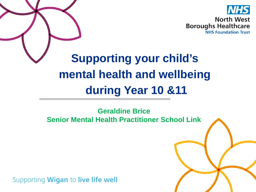 Supporting your child’s mental health and - slide 1 of 39