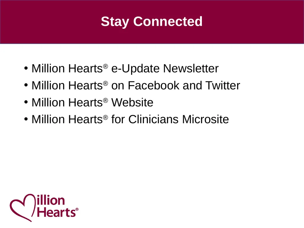 Preventing 1 Million Heart Attacks and Strokes by - slide 12 of 13
