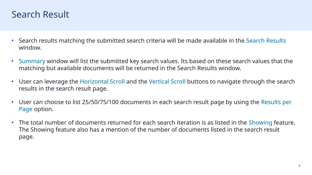 External Document Posting Site (DPS) Topic: Search - slide 3 of 5
