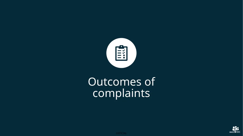 Summary of service provider complaint report: - slide 13 of 16