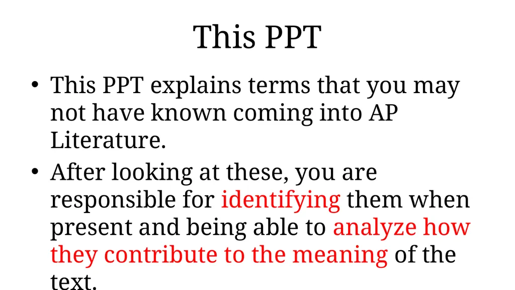 AP English Literature & Composition Rhetorical - slide 3 of 26