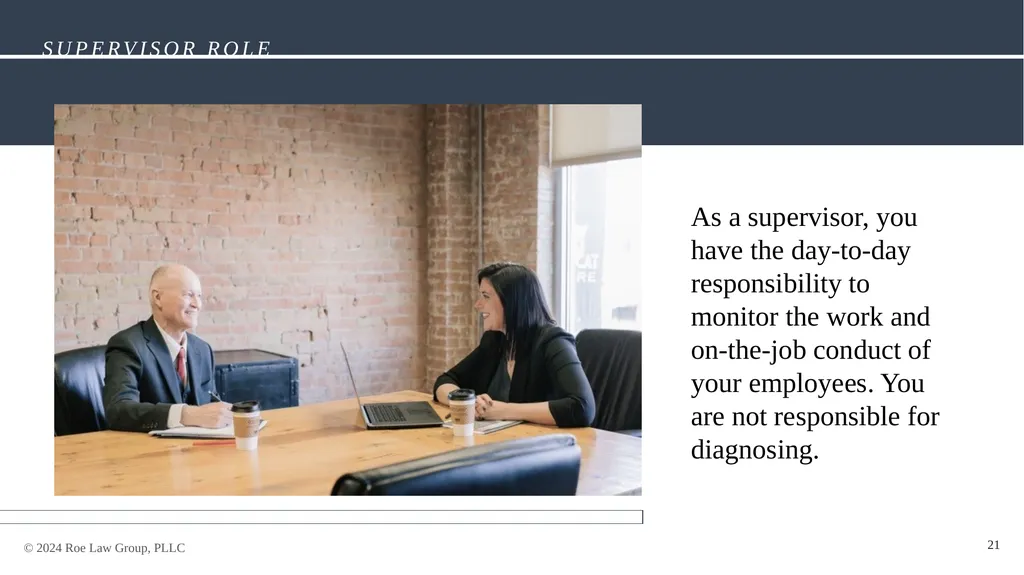 Reasonable Suspicion Workplace Manager Training 60 - slide 21 of 34