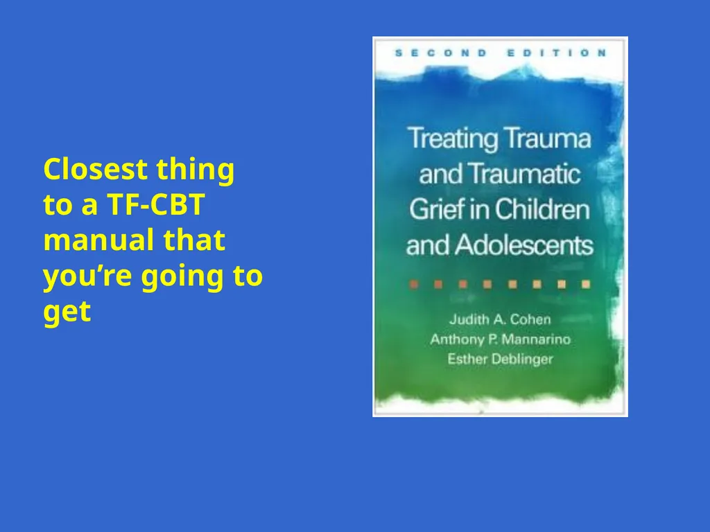 Trauma-Focused Cognitive-Behavioral Therapy - slide 27 of 195