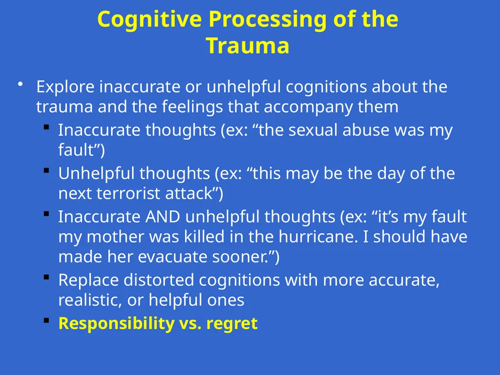 Trauma-Focused Cognitive-Behavioral Therapy - slide 149 of 195