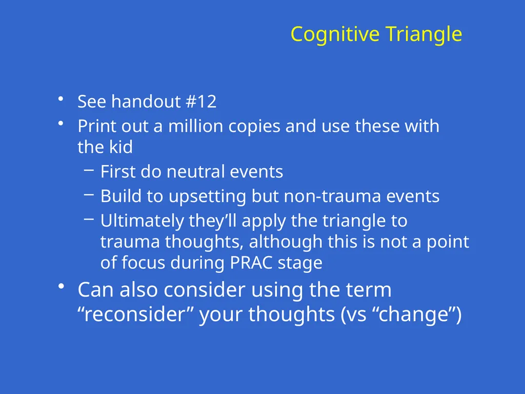 Trauma-Focused Cognitive-Behavioral Therapy - slide 100 of 195