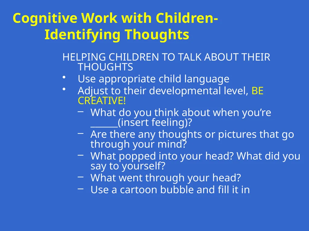 Trauma-Focused Cognitive-Behavioral Therapy - slide 105 of 195