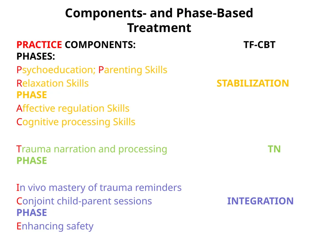 Trauma-Focused Cognitive-Behavioral Therapy - slide 47 of 195