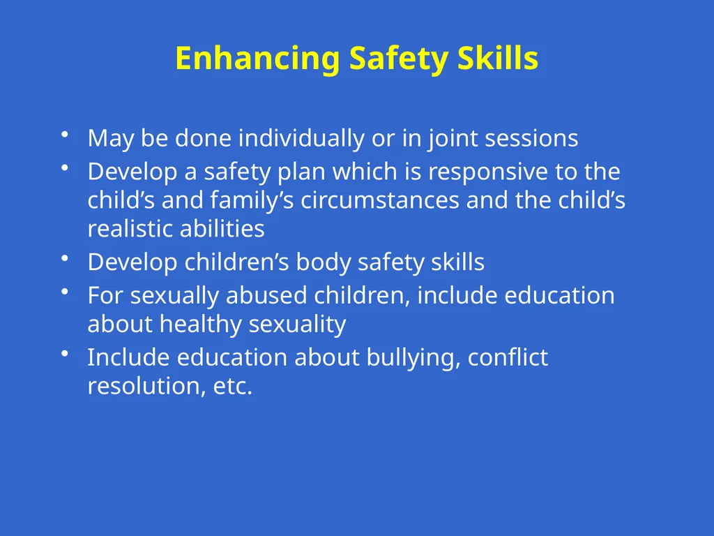 Trauma-Focused Cognitive-Behavioral Therapy - slide 183 of 195