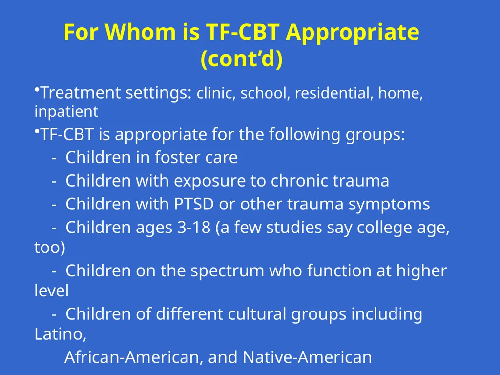 Trauma-Focused Cognitive-Behavioral Therapy - slide 30 of 195