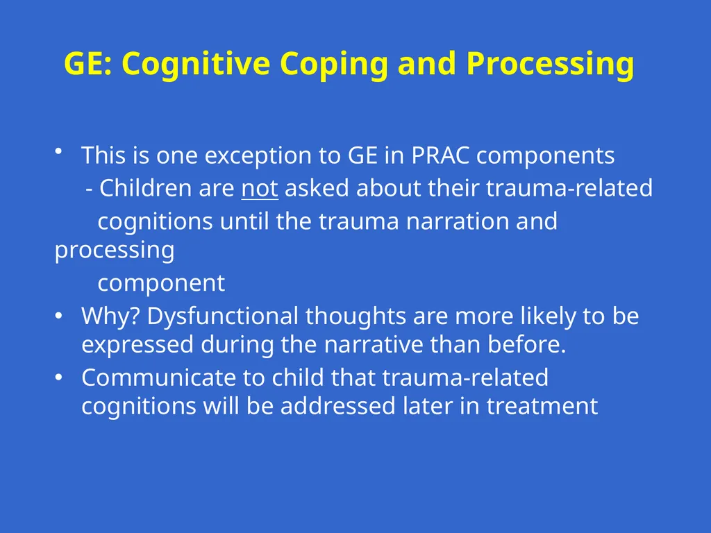 Trauma-Focused Cognitive-Behavioral Therapy - slide 96 of 195