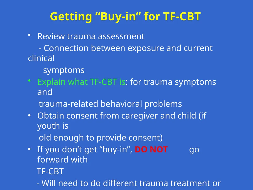 Trauma-Focused Cognitive-Behavioral Therapy - slide 25 of 195