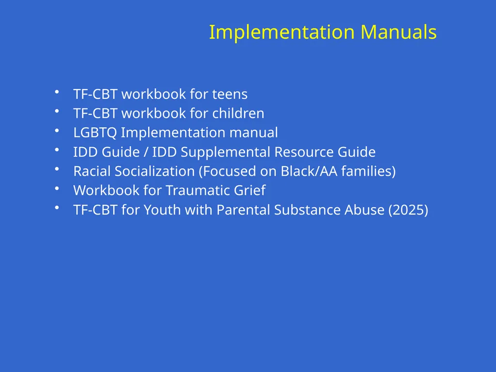 Trauma-Focused Cognitive-Behavioral Therapy - slide 32 of 195