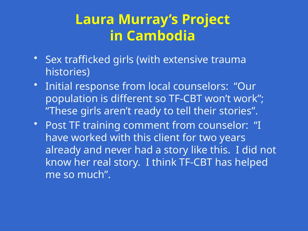 Trauma-Focused Cognitive-Behavioral Therapy - slide 34 of 195