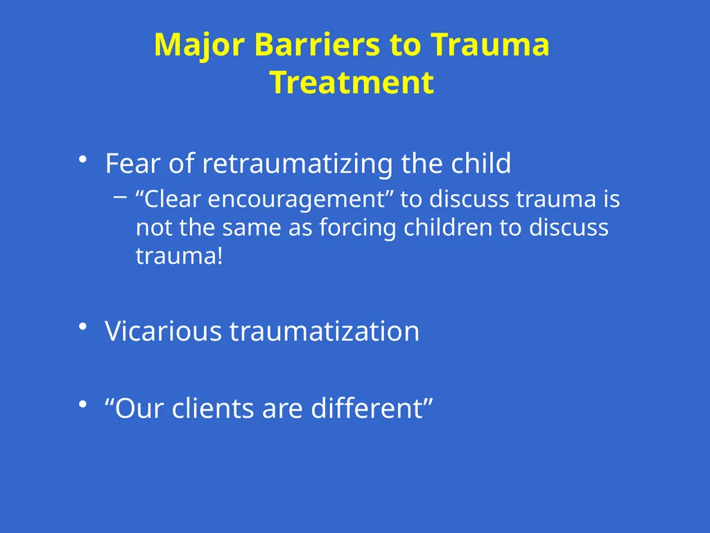Trauma-Focused Cognitive-Behavioral Therapy - slide 33 of 195