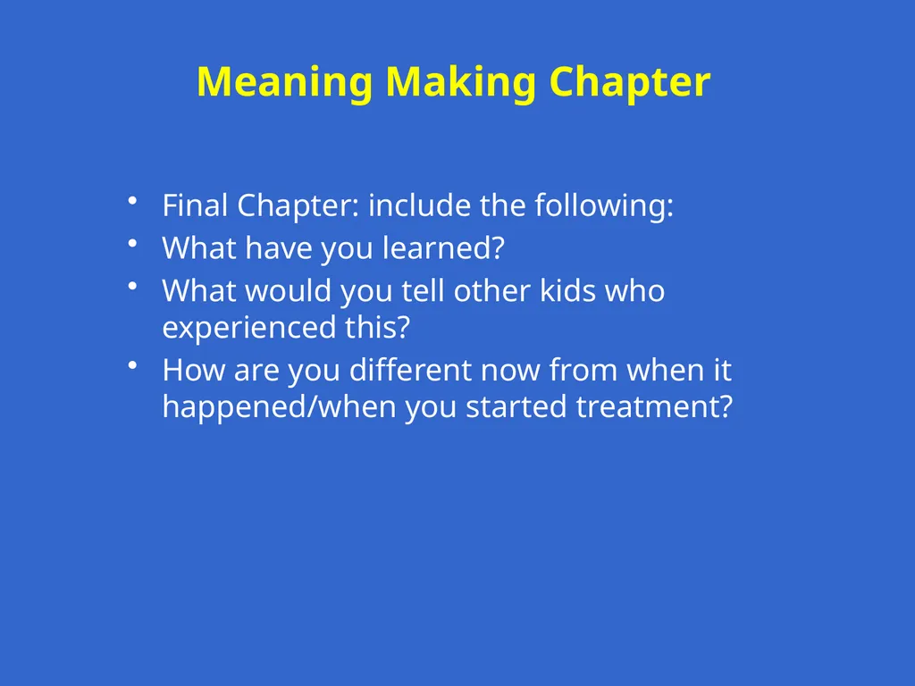 Trauma-Focused Cognitive-Behavioral Therapy - slide 158 of 195