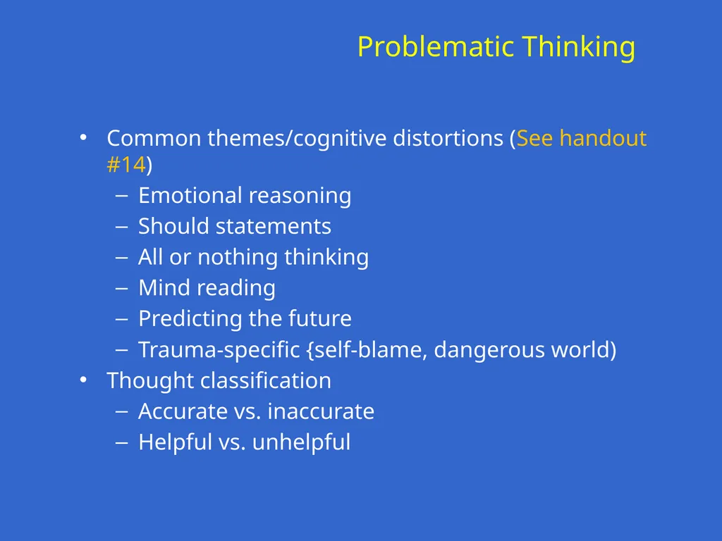Trauma-Focused Cognitive-Behavioral Therapy - slide 113 of 195