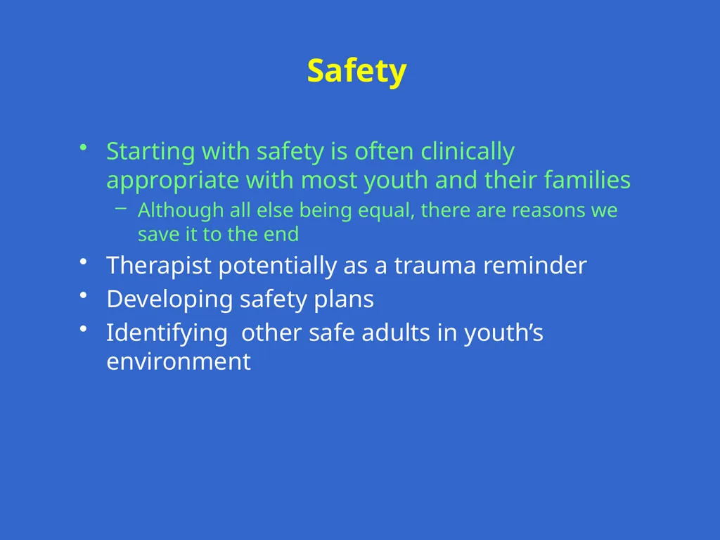 Trauma-Focused Cognitive-Behavioral Therapy - slide 46 of 195