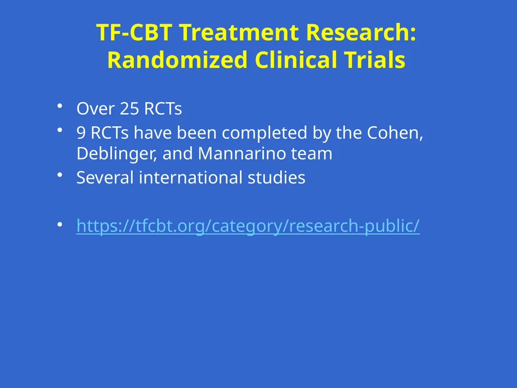 Trauma-Focused Cognitive-Behavioral Therapy - slide 35 of 195