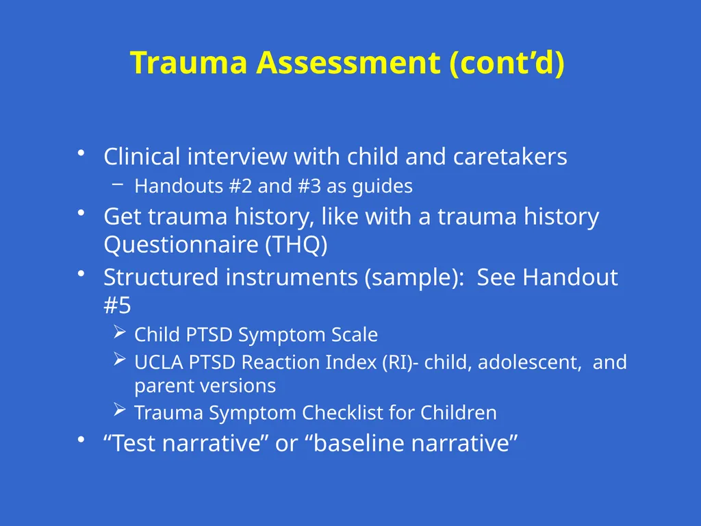 Trauma-Focused Cognitive-Behavioral Therapy - slide 22 of 195
