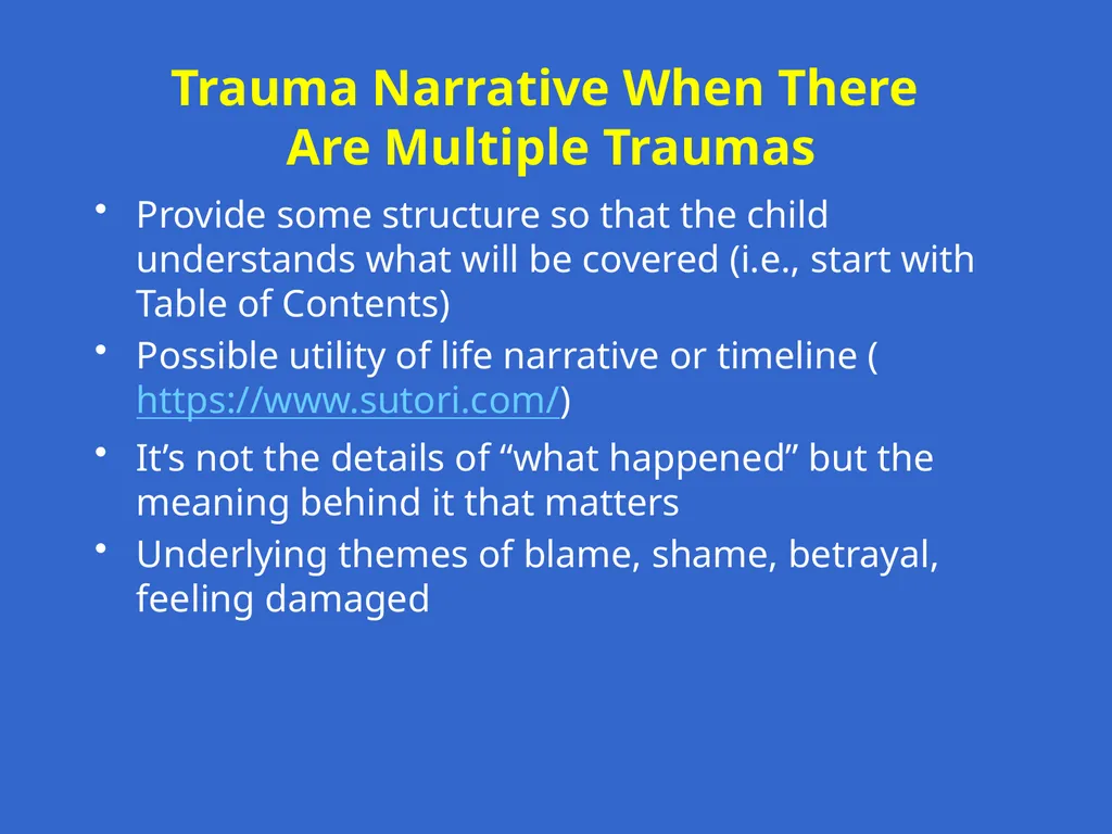 Trauma-Focused Cognitive-Behavioral Therapy - slide 146 of 195