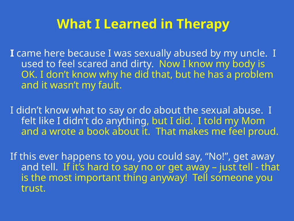 Trauma-Focused Cognitive-Behavioral Therapy - slide 159 of 195
