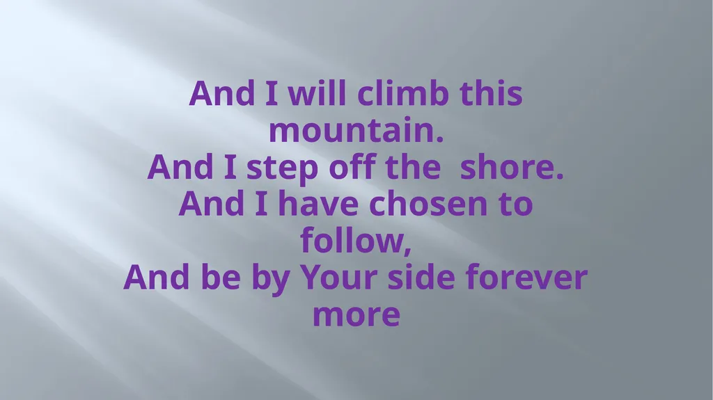 BY YOUR SIDE Oh, dear God, we ask for Your - slide 7 of 10