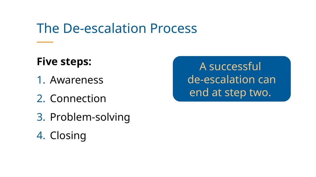 De-escalating Potentially Violent Situations - slide 19 of 32