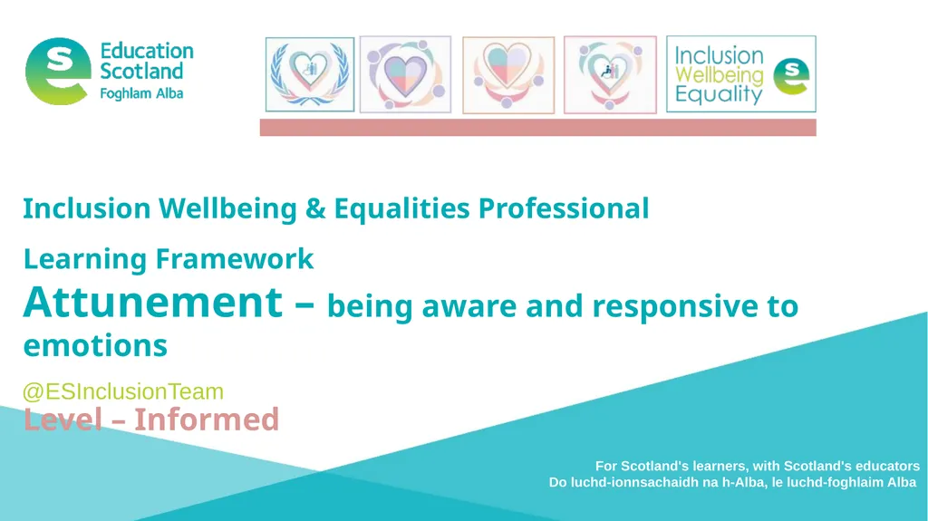 Inclusion Wellbeing & Equalities Professional - slide 1 of 25